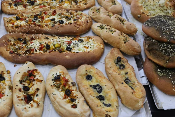 Pain Produits Boulangerie Vendus Dans Magasin Israël — Photo