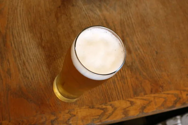 Restaurant Table Israel Glass Cold Beer — Stock Photo, Image