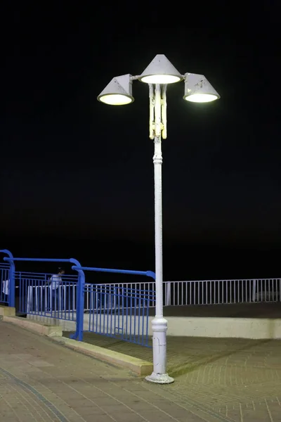 Lantern Lighting Installed City Park Northern Israel — Stock Photo, Image