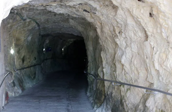 Grotten Den Bergen Von Rosh Hanikra Den Ufern Des Mittelmeeres — Stockfoto