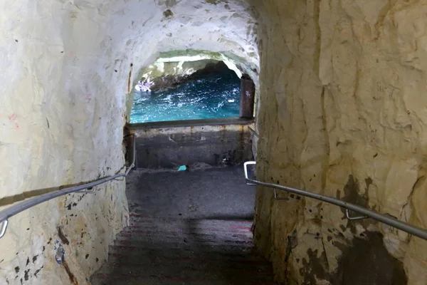 Grottoes Mountains Rosh Hanikra Shores Mediterranean Sea North Israel — Stock Photo, Image