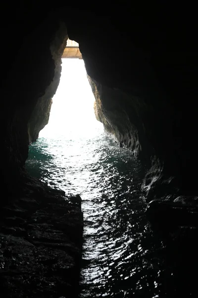 Grotten Den Bergen Von Rosh Hanikra Den Ufern Des Mittelmeeres — Stockfoto