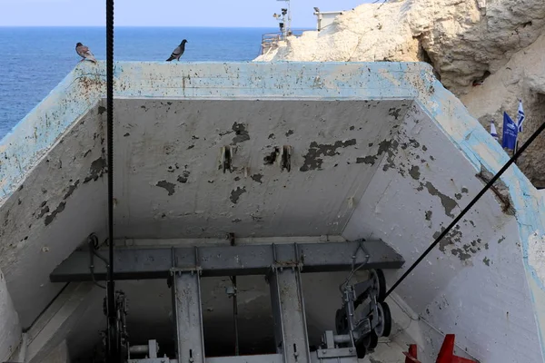 Cableway Las Montañas Sobre Mar Mediterráneo Norte Israel Rosh Hanikra —  Fotos de Stock