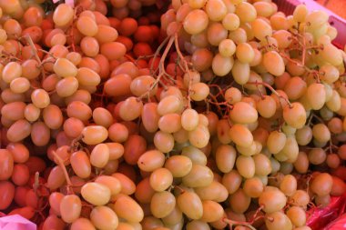 taze meyve ve sebze İsrail'in Acre kentinde sebze pazarında satılmaktadır 