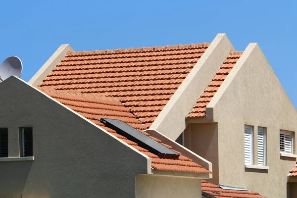 Roof Upper Structure Building Which Serves Protect Atmospheric Precipitation — Stock Photo, Image