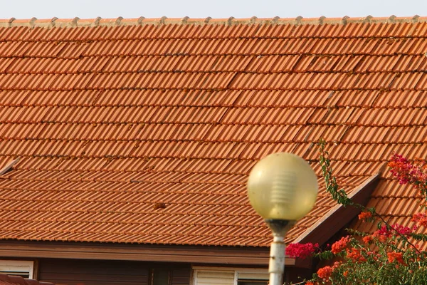 Dak Bovenste Structuur Van Het Gebouw Die Dient Ter Bescherming — Stockfoto