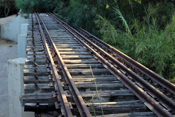 Vieux Pont Ferroviaire Ferroviaire Dans Nord Israël — Photo