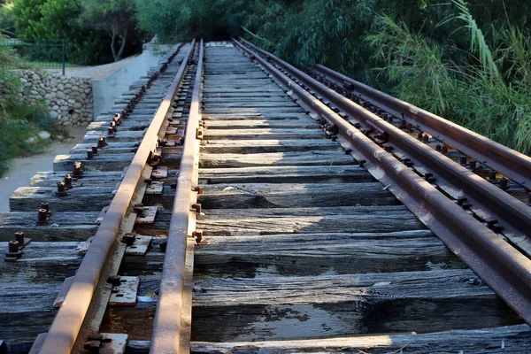 Vieux Pont Ferroviaire Ferroviaire Dans Nord Israël — Photo