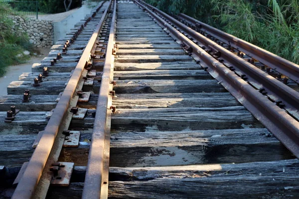 Vieux Pont Ferroviaire Ferroviaire Dans Nord Israël — Photo