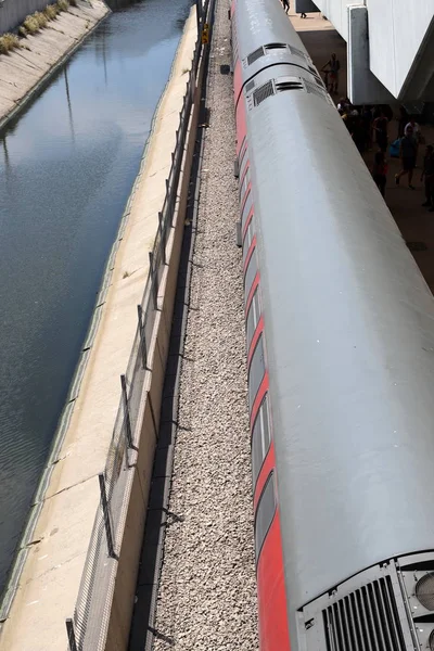 Ferrovie Vagoni Ferroviari Una Stazione Ferroviaria Nel Nord Dello Stato — Foto Stock