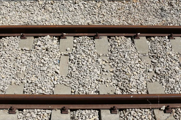Железнодорожные Железнодорожные Вагоны Железнодорожной Станции Севере Израиля — стоковое фото