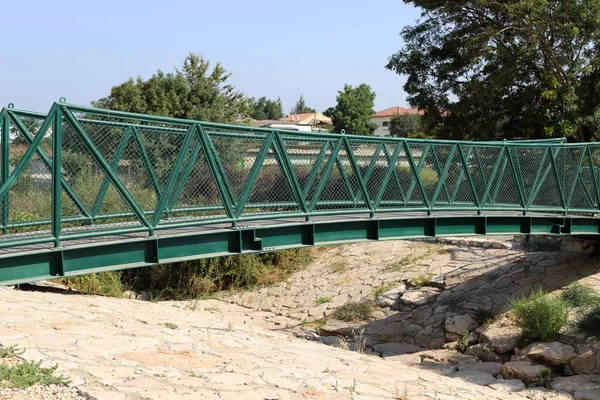 Bridge Egy Mesterséges Struktúra Épült Egy Vízi Akadály Észak Izrael — Stock Fotó