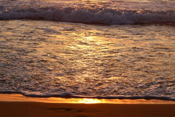 Сонце Сідає Горизонт Середземному Морі Півночі Ізраїлю День Закінчується Настає — стокове фото