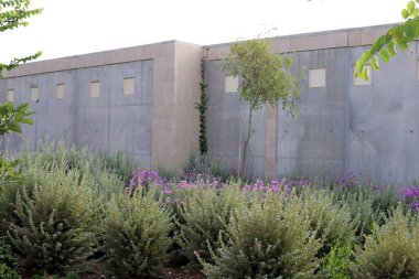 İsrail'in kuzeyinde inşa edilmiş yüksek taş ve beton duvar 