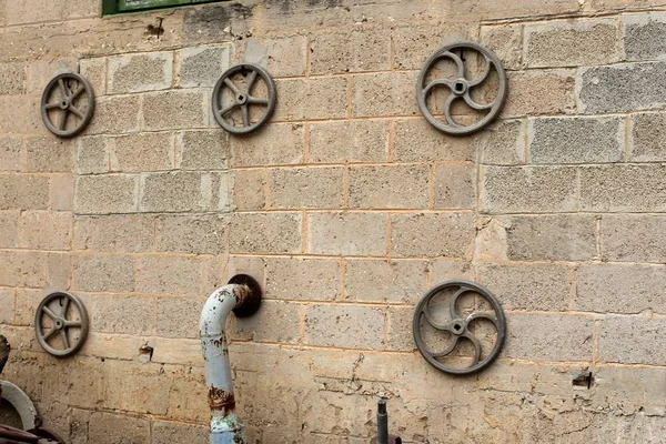 High Stone Concrete Wall Built North Israel — Stock Photo, Image