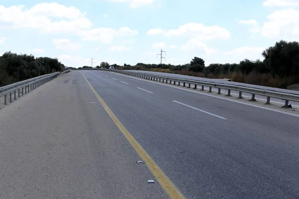 Strada Forestale Montagna Nel Nord Israele — Foto Stock