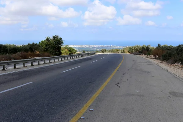 Camino Forestal Las Montañas Norte Israel — Foto de Stock