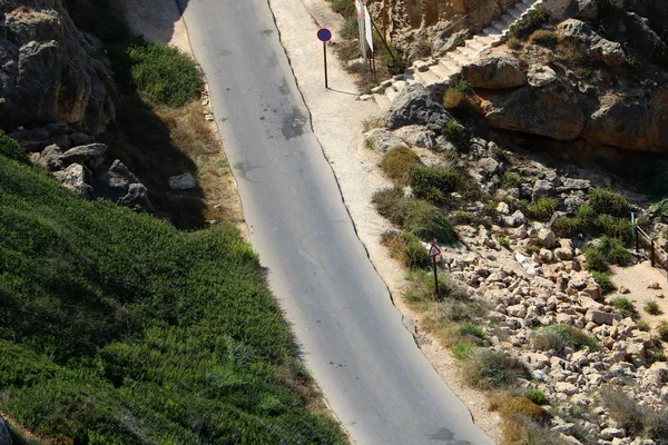 以色列北部山区的森林路 — 图库照片