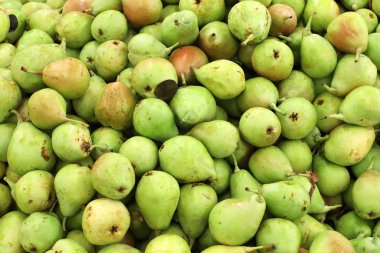 İsrail 'in kuzeyindeki Acre şehrindeki bir pazarda meyve ve sebze satılıyor. 