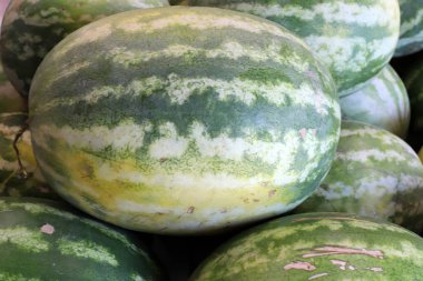 İsrail 'in kuzeyindeki Acre şehrindeki bir pazarda meyve ve sebze satılıyor. 