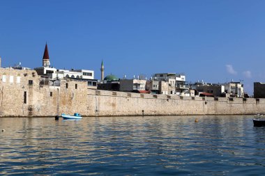 İsrail'in kuzeyinde Akdeniz kıyısında Acre kentinde antik haçlı kalesi 