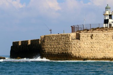 İsrail'in kuzeyinde Akdeniz kıyısında Acre kentinde antik haçlı kalesi 