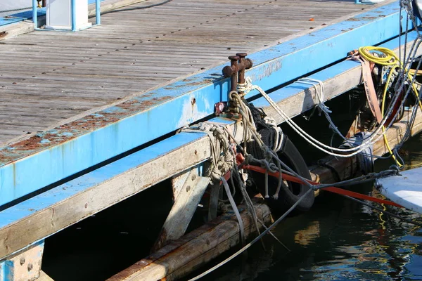 Berço Lugar Perto Costa Para Atracar Navio Barcos — Fotografia de Stock