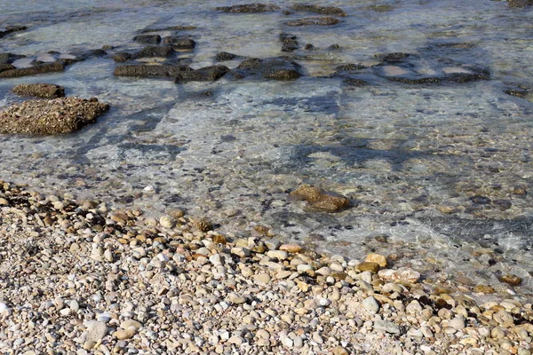Камені Лежать Парку Березі Середземного Моря Півночі Ізраїлю — стокове фото
