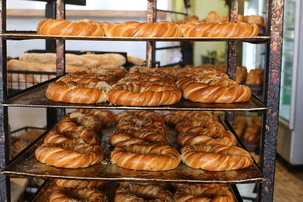 Bröd Och Bageriprodukter Som Säljs Butik Israel — Stockfoto