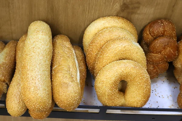 Brot Und Backwaren Einem Geschäft Israel Verkauft — Stockfoto
