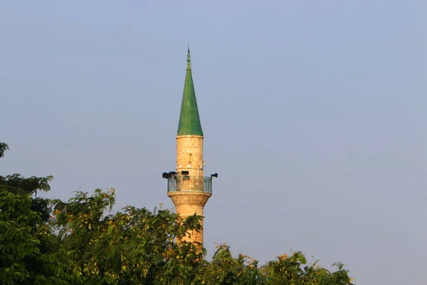 Bâtiments Structures Dans Ancienne Forteresse Croisée Dans Ville Acre Sur — Photo