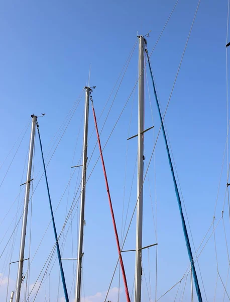 Jachting Přístavu Středozemním Pobřeží Starém Městě Acre Severním Izraeli — Stock fotografie