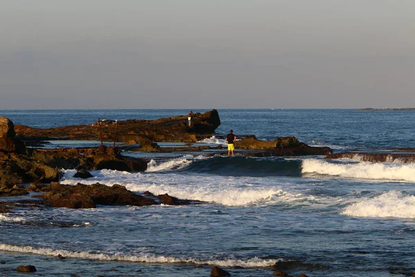 Den Övergivna Kusten Medelhavet Norra Delen Staten Israel — Stockfoto