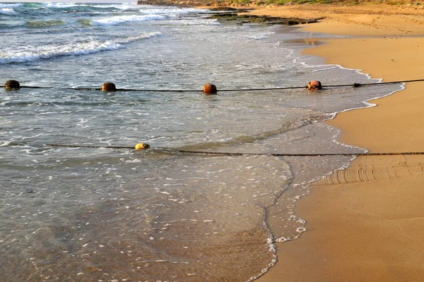 Ett Rep Strand Norra Delen Staten Israel För Att Skydda — Stockfoto
