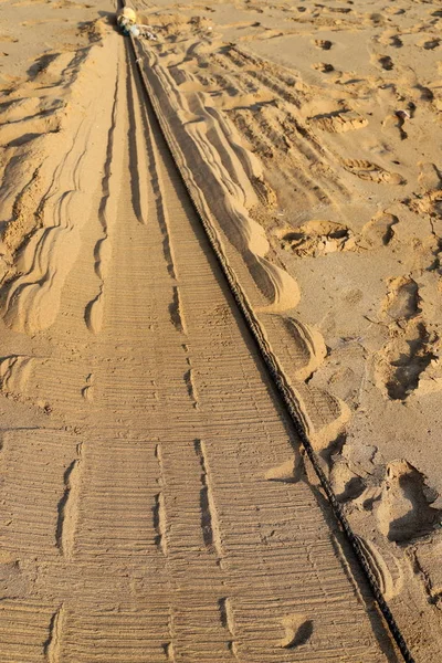 Una Cuerda Una Playa Norte Del Estado Israel Para Proteger — Foto de Stock