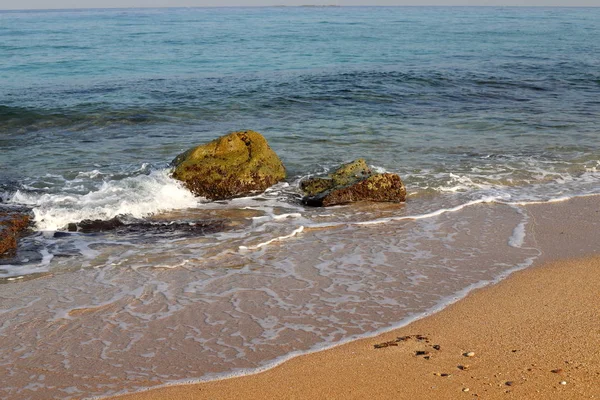 Côte Déserte Mer Méditerranée Nord État Israël — Photo