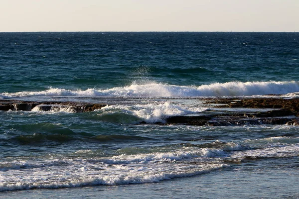 Den Övergivna Kusten Medelhavet Norra Delen Staten Israel — Stockfoto