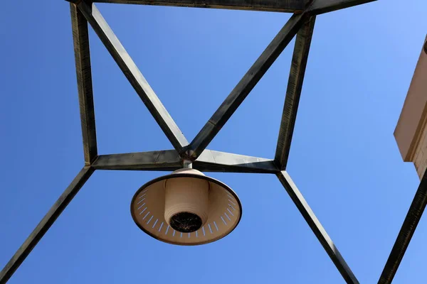 Lanterne Électrique Lampe Pour Éclairage Installé Dans Parc Urbain Dans — Photo