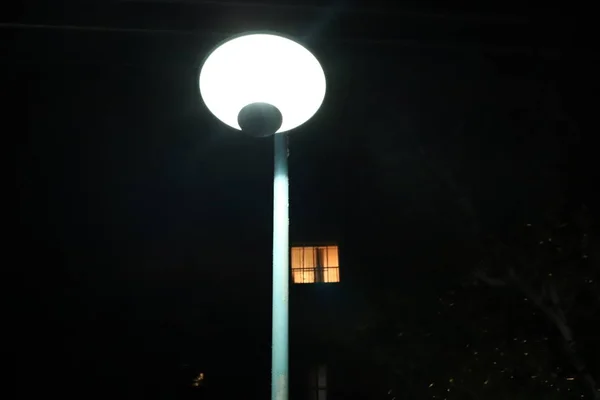 Linterna Eléctrica Lámpara Para Iluminación Instalada Parque Ciudad Norte Israel —  Fotos de Stock