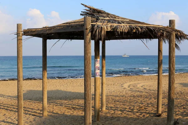 Dosel Para Protección Contra Sol Caliente Las Orillas Del Mar — Foto de Stock