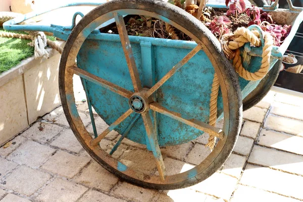Stare Maszyny Rolnicze Stoją Muzeum Północnym Izraelu — Zdjęcie stockowe