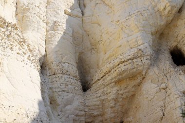 İsrail devletinin kuzeyindeki dağların ve kayaların dokusu 