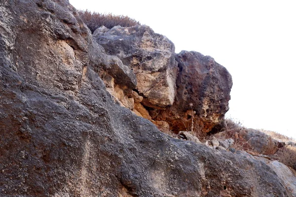 Texture Des Montagnes Des Rochers Dans Nord Etat Israël — Photo