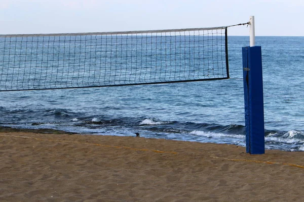 Equipamiento Deportivo Accesorios Parque Orillas Del Mar Mediterráneo Norte Israel — Foto de Stock