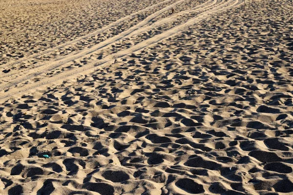 Footprints Sand Shores Mediterranean Sea North Israel — Stock Photo, Image
