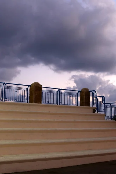 Schodiště Nachází Městském Parku Severu Státu Izrael — Stock fotografie