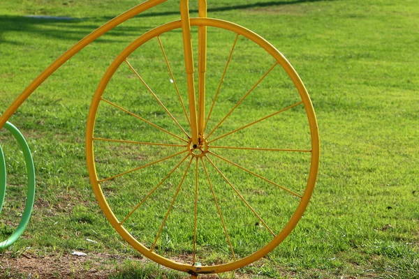 Wheel Disk Rotates Freely Axis Allowing Body Placed Roll — Stock Photo, Image