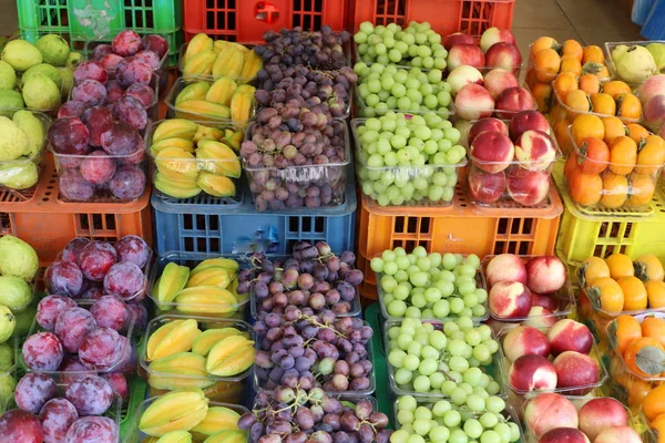 Frisches Obst Und Gemüse Werden Auf Einem Basar Der Stadt — Stockfoto