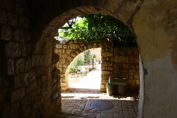 萨菲德市是以色列国北部的一个Kabbalists城市 是犹太人的圣城 位于上加利利山区海拔900米以上的地方 — 图库照片
