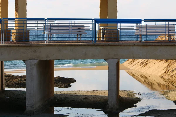 Мост Искусственное Сооружение Возведенное Над Препятствием Севере Израиля — стоковое фото
